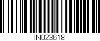 Código de barras (EAN, GTIN, SKU, ISBN): 'IN023618'