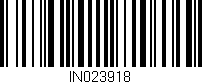 Código de barras (EAN, GTIN, SKU, ISBN): 'IN023918'