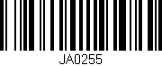 Código de barras (EAN, GTIN, SKU, ISBN): 'JA0255'