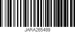 Código de barras (EAN, GTIN, SKU, ISBN): 'JARA265489'