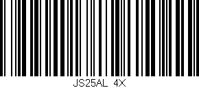 Código de barras (EAN, GTIN, SKU, ISBN): 'JS25AL/4X'