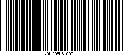 Código de barras (EAN, GTIN, SKU, ISBN): 'K3U235L6/000_U'