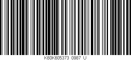 Código de barras (EAN, GTIN, SKU, ISBN): 'K60K605373/0987_U'