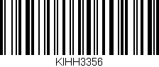 Código de barras (EAN, GTIN, SKU, ISBN): 'KIHH3356'