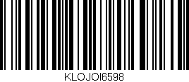 Código de barras (EAN, GTIN, SKU, ISBN): 'KLOJOI6598'