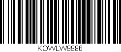 Código de barras (EAN, GTIN, SKU, ISBN): 'KOWLW9986'