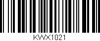 Código de barras (EAN, GTIN, SKU, ISBN): 'KWX1021'