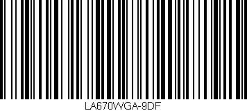 Código de barras (EAN, GTIN, SKU, ISBN): 'LA670WGA-9DF'