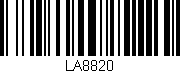 Código de barras (EAN, GTIN, SKU, ISBN): 'LA8820'