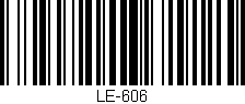 Código de barras (EAN, GTIN, SKU, ISBN): 'LE-606'