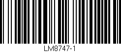 Código de barras (EAN, GTIN, SKU, ISBN): 'LM8747-1'