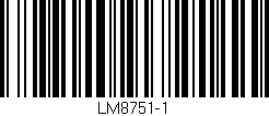 Código de barras (EAN, GTIN, SKU, ISBN): 'LM8751-1'