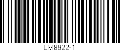 Código de barras (EAN, GTIN, SKU, ISBN): 'LM8922-1'