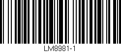 Código de barras (EAN, GTIN, SKU, ISBN): 'LM8981-1'