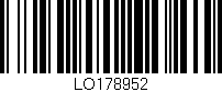 Código de barras (EAN, GTIN, SKU, ISBN): 'LO178952'