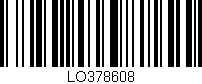 Código de barras (EAN, GTIN, SKU, ISBN): 'LO378608'