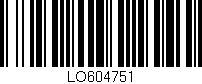 Código de barras (EAN, GTIN, SKU, ISBN): 'LO604751'