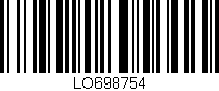 Código de barras (EAN, GTIN, SKU, ISBN): 'LO698754'