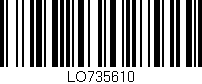 Código de barras (EAN, GTIN, SKU, ISBN): 'LO735610'
