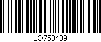 Código de barras (EAN, GTIN, SKU, ISBN): 'LO750489'