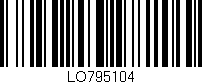 Código de barras (EAN, GTIN, SKU, ISBN): 'LO795104'