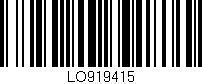 Código de barras (EAN, GTIN, SKU, ISBN): 'LO919415'