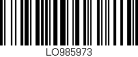 Código de barras (EAN, GTIN, SKU, ISBN): 'LO985973'