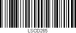 Código de barras (EAN, GTIN, SKU, ISBN): 'LSCD265'