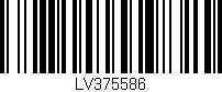 Código de barras (EAN, GTIN, SKU, ISBN): 'LV375586'