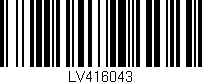 Código de barras (EAN, GTIN, SKU, ISBN): 'LV416043'