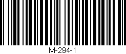 Código de barras (EAN, GTIN, SKU, ISBN): 'M-294-1'