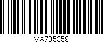 Código de barras (EAN, GTIN, SKU, ISBN): 'MA785359'