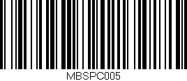 Código de barras (EAN, GTIN, SKU, ISBN): 'MBSPC005'