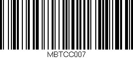 Código de barras (EAN, GTIN, SKU, ISBN): 'MBTCC007'