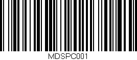 Código de barras (EAN, GTIN, SKU, ISBN): 'MDSPC001'