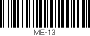 Código de barras (EAN, GTIN, SKU, ISBN): 'ME-13'