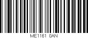 Código de barras (EAN, GTIN, SKU, ISBN): 'ME1161/0AN'