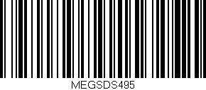 Código de barras (EAN, GTIN, SKU, ISBN): 'MEGSDS495'