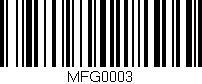 Código de barras (EAN, GTIN, SKU, ISBN): 'MFG0003'