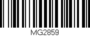 Código de barras (EAN, GTIN, SKU, ISBN): 'MG2859'