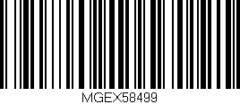 Código de barras (EAN, GTIN, SKU, ISBN): 'MGEX58499'