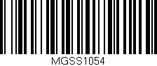 Código de barras (EAN, GTIN, SKU, ISBN): 'MGSS1054'