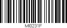 Código de barras (EAN, GTIN, SKU, ISBN): 'MI0231F'