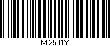 Código de barras (EAN, GTIN, SKU, ISBN): 'MI2501Y'