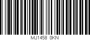 Código de barras (EAN, GTIN, SKU, ISBN): 'MJ1458/0KN'