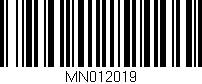 Código de barras (EAN, GTIN, SKU, ISBN): 'MN012019'