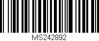 Código de barras (EAN, GTIN, SKU, ISBN): 'MS242892'