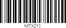 Código de barras (EAN, GTIN, SKU, ISBN): 'MTX211'