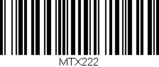Código de barras (EAN, GTIN, SKU, ISBN): 'MTX222'
