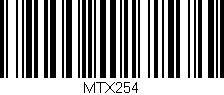 Código de barras (EAN, GTIN, SKU, ISBN): 'MTX254'